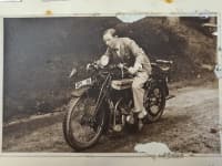 Franz Liebieg na motocyklu